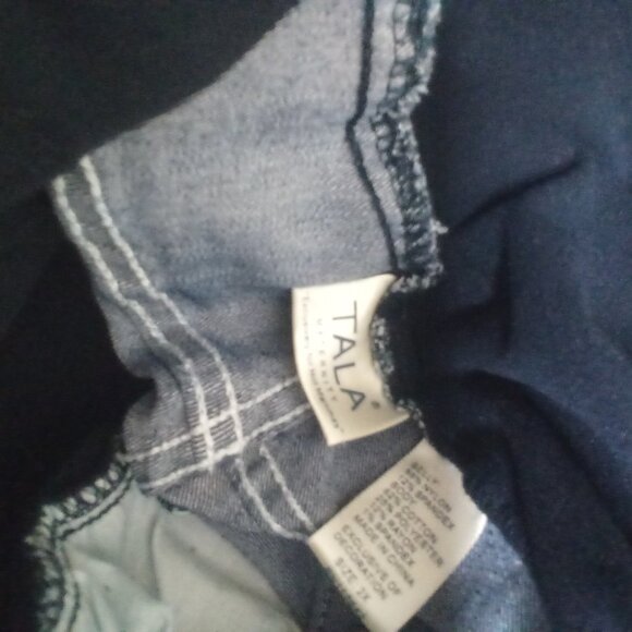 Tala Maternity Jeans 2X Full Panel Straight Leg Embellished Pockets Blue - Picture 7 of 15